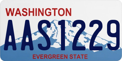 WA license plate AAS1229