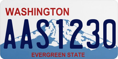 WA license plate AAS1230