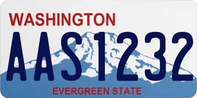 WA license plate AAS1232