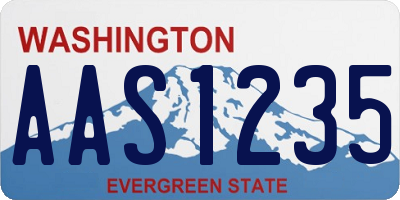 WA license plate AAS1235