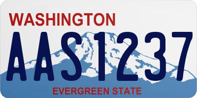 WA license plate AAS1237