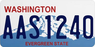 WA license plate AAS1240
