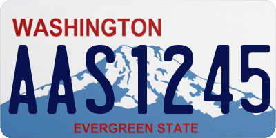 WA license plate AAS1245