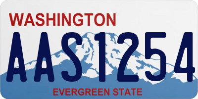 WA license plate AAS1254