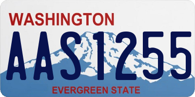 WA license plate AAS1255