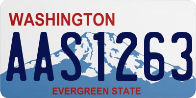 WA license plate AAS1263
