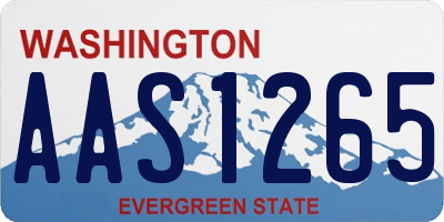 WA license plate AAS1265
