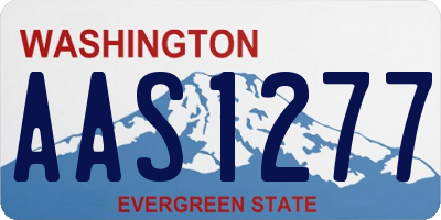 WA license plate AAS1277