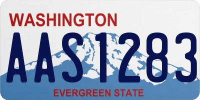 WA license plate AAS1283