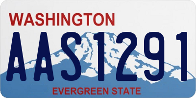 WA license plate AAS1291
