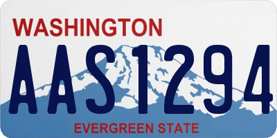 WA license plate AAS1294