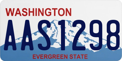 WA license plate AAS1298