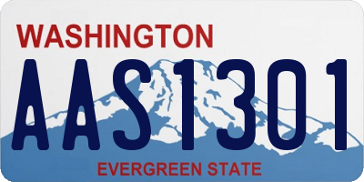 WA license plate AAS1301