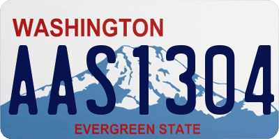 WA license plate AAS1304