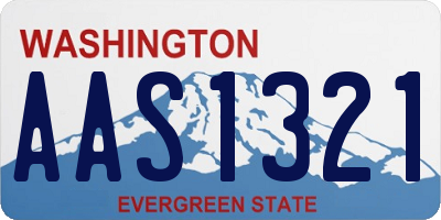 WA license plate AAS1321