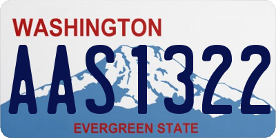 WA license plate AAS1322