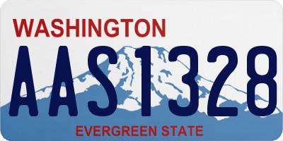 WA license plate AAS1328