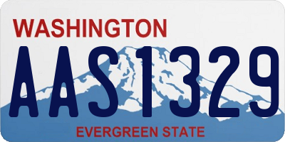 WA license plate AAS1329