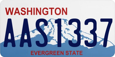 WA license plate AAS1337