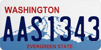 WA license plate AAS1343