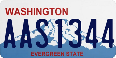 WA license plate AAS1344