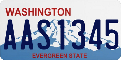 WA license plate AAS1345