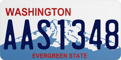 WA license plate AAS1348