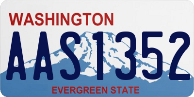 WA license plate AAS1352