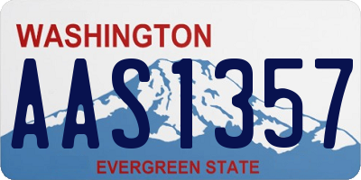 WA license plate AAS1357