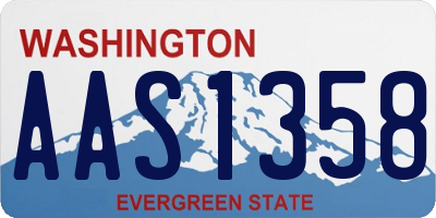 WA license plate AAS1358