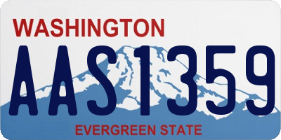 WA license plate AAS1359