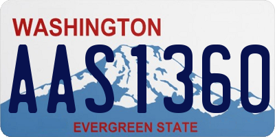 WA license plate AAS1360