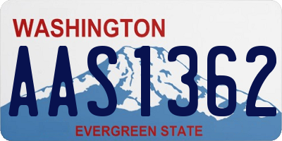 WA license plate AAS1362