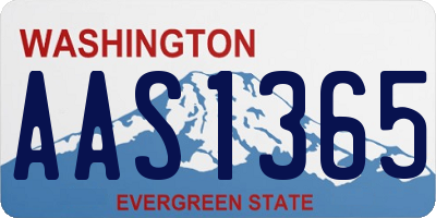 WA license plate AAS1365