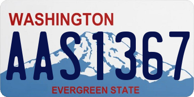 WA license plate AAS1367
