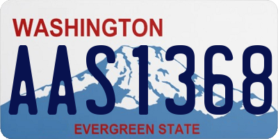 WA license plate AAS1368