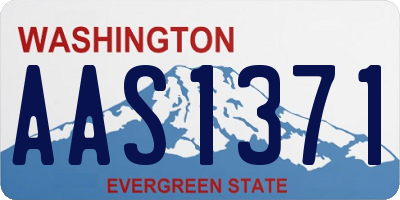 WA license plate AAS1371