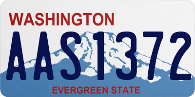WA license plate AAS1372