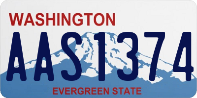 WA license plate AAS1374
