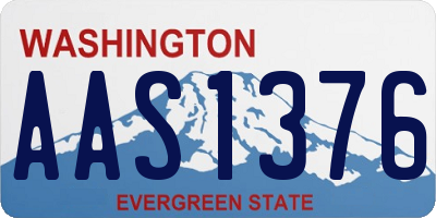 WA license plate AAS1376