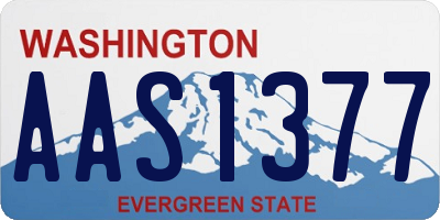 WA license plate AAS1377