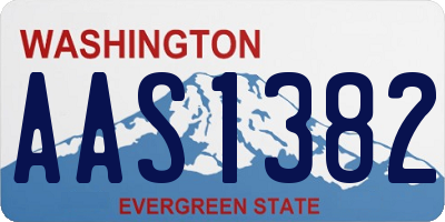 WA license plate AAS1382