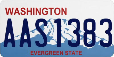 WA license plate AAS1383