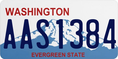 WA license plate AAS1384