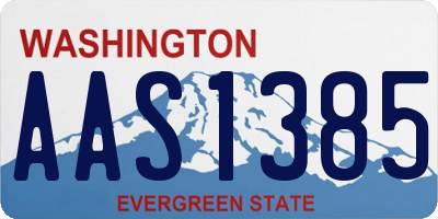 WA license plate AAS1385