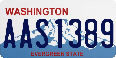 WA license plate AAS1389