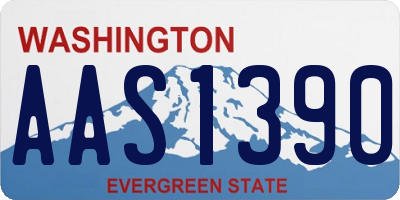 WA license plate AAS1390