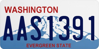 WA license plate AAS1391