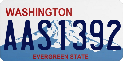 WA license plate AAS1392