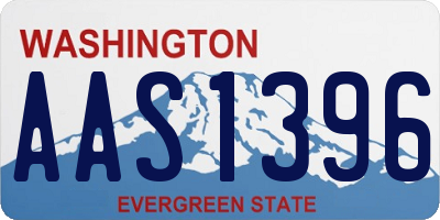 WA license plate AAS1396